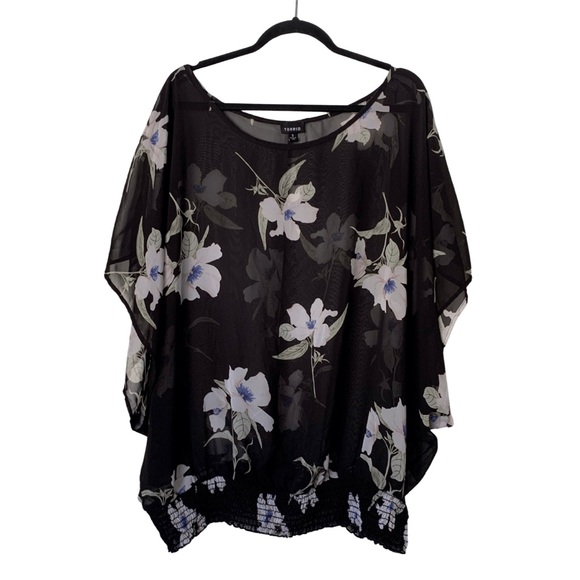 torrid Tops - Torrid Sheer Floral Blouse